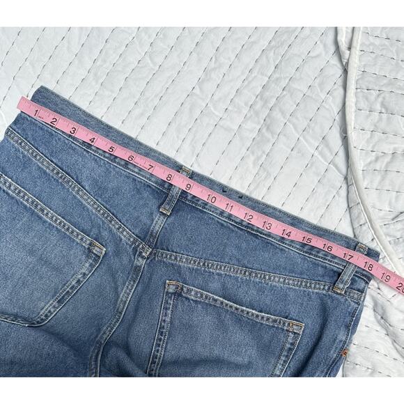 Gap Low Rise Stride Wide Leg Jeans 14 Regular 32 Released Hem Y2K Baggy Grunge - Picture 8 of 13